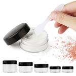 10 Travel Cosmetic Jars with Mini Spatulas