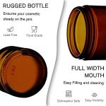 Amber Glass Jars with Lids - 3 Pack