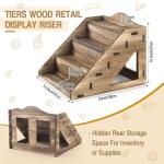 Wooden 4-Tier Soap Display Stand for Craft Fairs