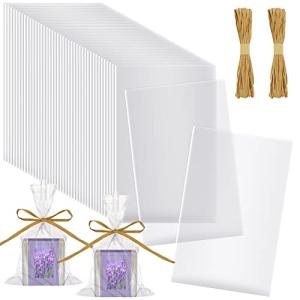 100 Clear Cellophane Soap Packaging Bags with Rope