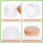 Glass Lotion Cream Jars with Lids - Set of 6