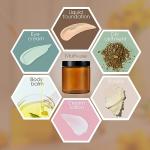 Amber Glass Jars with Lids - 3 Pack