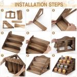 Wooden 4-Tier Soap Display Stand for Craft Fairs