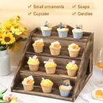 Wooden 4-Tier Soap Display Stand for Craft Fairs