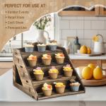 Wooden 4-Tier Soap Display Stand for Craft Fairs