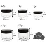 10pcs Travel Sample Jars with Labels and Spatulas