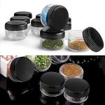 10 Travel Cosmetic Jars with Mini Spatulas