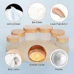 Glass Lotion Cream Jars with Lids - Set of 6