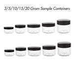 10pcs Travel Sample Jars with Labels and Spatulas