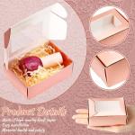 30 Mini Kraft Soap Boxes with Window - Rose Gold