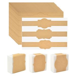120 Pack Brown Kraft Soap Labels Stickers