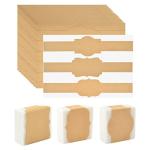 120 Pack Brown Kraft Soap Labels Stickers