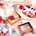 30 Mini Kraft Soap Boxes with Window - Rose Gold