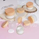 Glass Lotion Cream Jars with Lids - Set of 6
