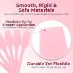 Pink Cosmetic Spatulas - 100 Pack Mini Applicators