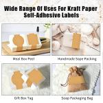 120 Pack of Brown Kraft Soap Labels for DIY