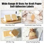 120 Pack Brown Kraft Soap Labels Stickers
