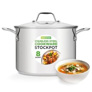 Stainless Steel 8-Quart Stock Pot with Lid