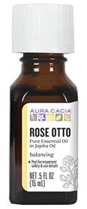 Aura Cacia Rose Otto Essential Oil with Jojoba