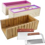 Silicone Soap Molds and Stainless Steel Slicer Set