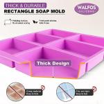 Walfos 3-Pack Silicone Soap Molds - Rectangle