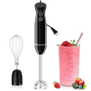 Bonsenkitchen Handheld Immersion Blender with Beaker