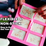 LERYKIN 3 Pack Silicone Soap Molds - 6 Cavities