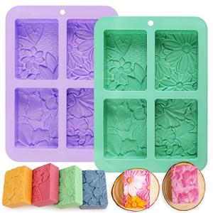 Silicone Flower Pattern Soap Molds for DIY Crafts