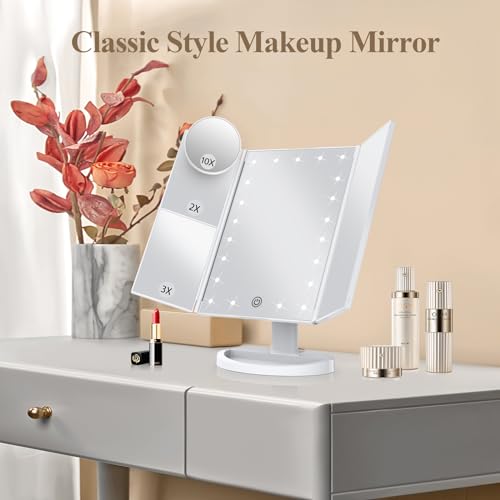 LED Vanity Mirror with Magnification and Touch Control