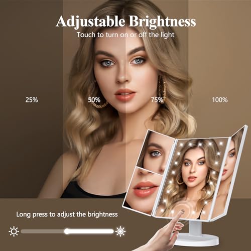 LED Vanity Mirror with Magnification and Touch Control
