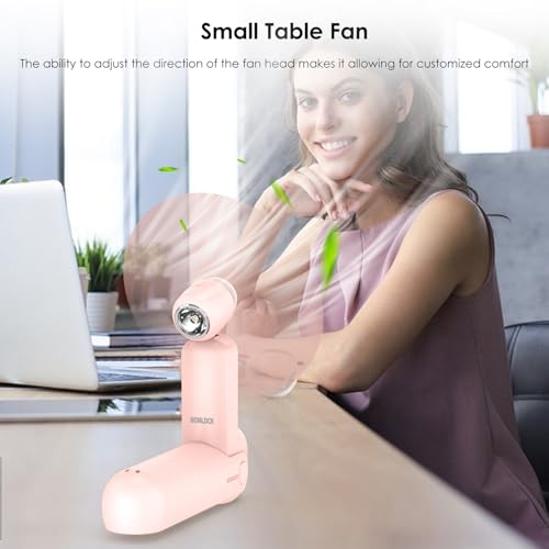 4-in-1 Portable Handheld Fan & Light - Pink