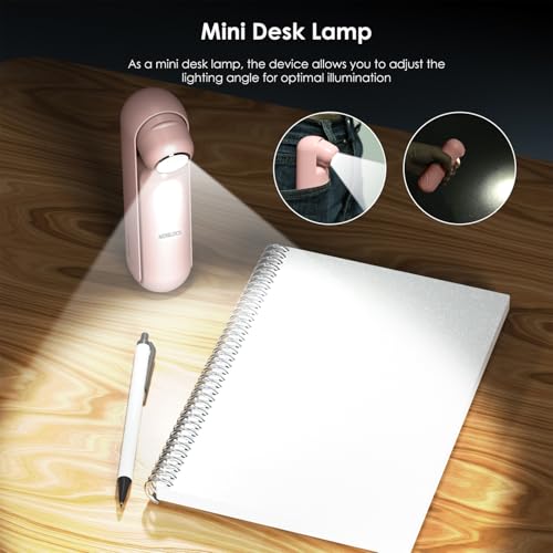 4-in-1 Portable Handheld Fan & Light - Pink