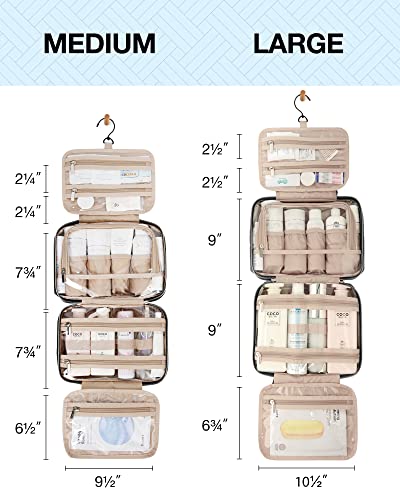 Travel Makeup Organizer with TSA Approved Transparent Cosmetic Bag