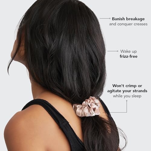 Kitsch Satin Hair Scrunchies for Women - Softer Than Silk Scrunchies for Hair | Satin Scrunchies for Girls | Satin Hair Ties for Women | Silk Hair Ties No Damage | Silk Ponytail Holders, 5 pcs Leopard