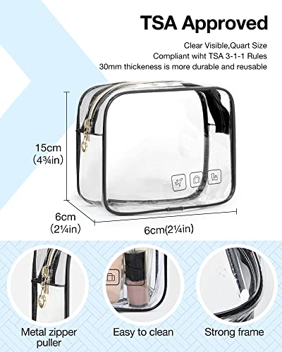Travel Makeup Organizer with TSA Approved Transparent Cosmetic Bag