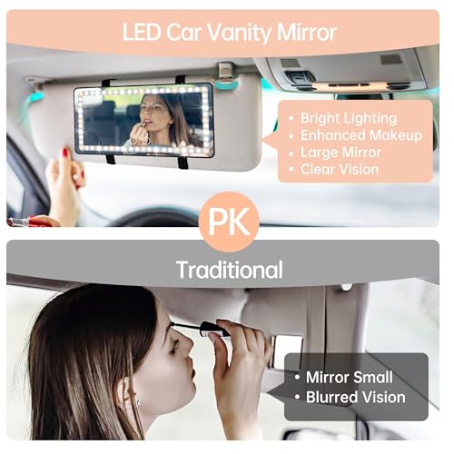 Rechargeable LED Car Visor Vanity Mirror Gift