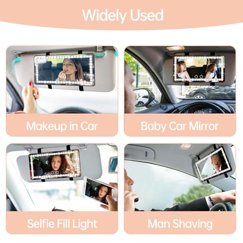 Rechargeable LED Car Visor Vanity Mirror Gift