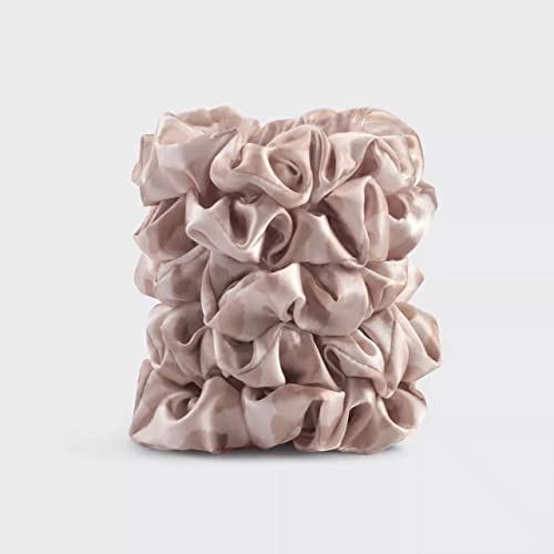 Kitsch Satin Hair Scrunchies for Women - Softer Than Silk Scrunchies for Hair | Satin Scrunchies for Girls | Satin Hair Ties for Women | Silk Hair Ties No Damage | Silk Ponytail Holders, 5 pcs Leopard