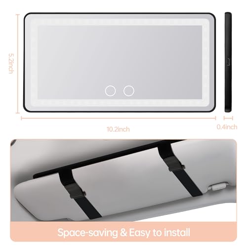 Rechargeable LED Car Visor Vanity Mirror Gift