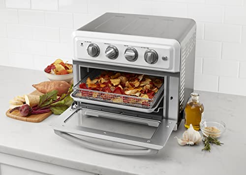 Cuisinart TOA-60W Convection AirFryer Toaster Oven, Premium 1800-Watt Motor with 7-in-1 Functions and Wide Temperature Range, Large Capacity Air Fryer with 60-Minute Timer/Auto-Off, White