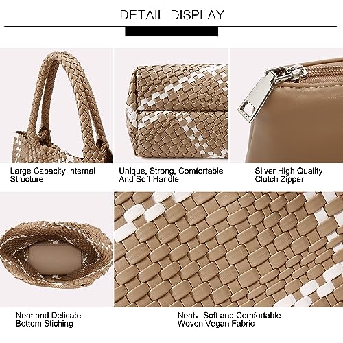 Hand-woven Vegan Leather Tote with Matching Purse