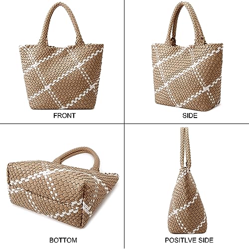 Hand-woven Vegan Leather Tote with Matching Purse