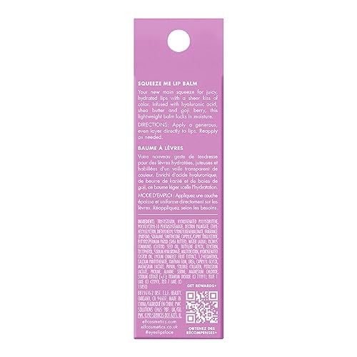e.l.f. Squeeze Me Lip Balm, Hydrating Tinted Vegan Lip Balm