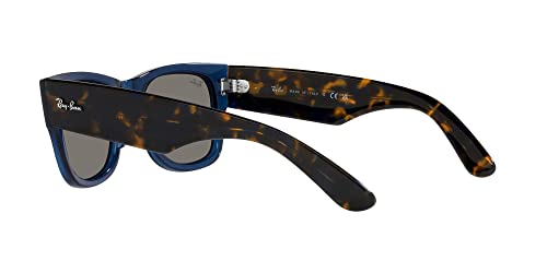 Ray-Ban RB0840S Mega Square Sunglasses, Blue Mirrored