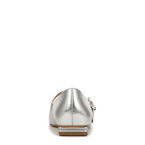 Franco Sarto Silver Metallic Mary Jane Flats