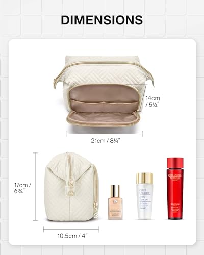 BAGSMART Travel Makeup Bag - Small Cosmetic Organizer