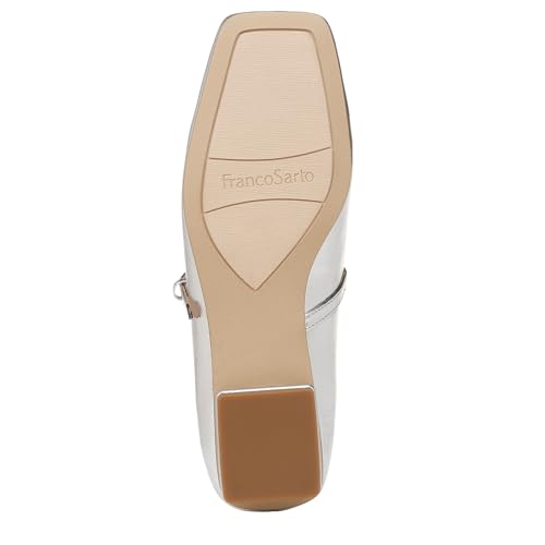 Franco Sarto Silver Metallic Mary Jane Flats