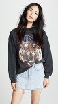 ANINE BING Black Tiger Sweatshirt for Women