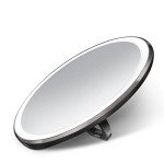 Compact black stainless steel sensor mirror, 3X magnification