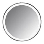 Compact black stainless steel sensor mirror, 3X magnification
